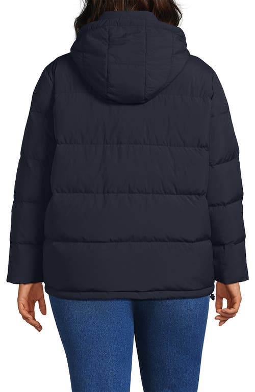 Lands' End Wide Channel 600 Down Puffer Jacket In Blue