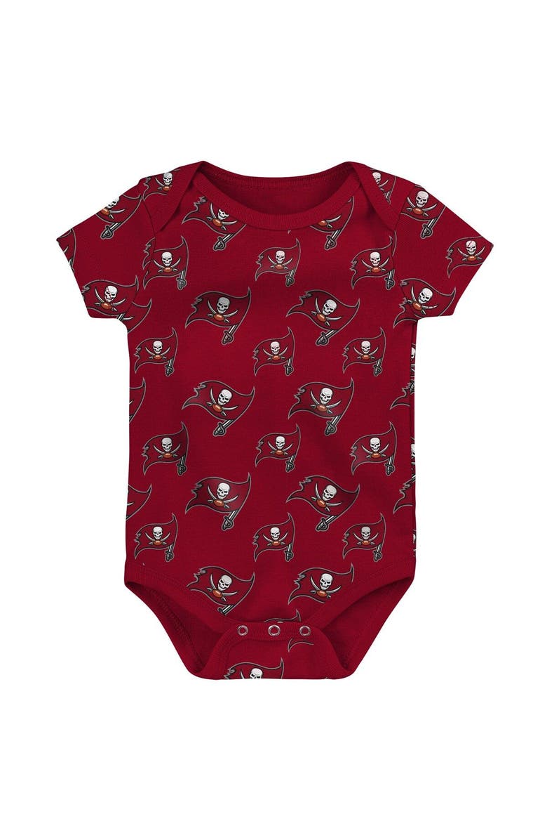 Outerstuff Newborn & Infant Red/Gray Tampa Bay Buccaneers Two-Pack Double Up Bodysuit Set, Alternate, color,