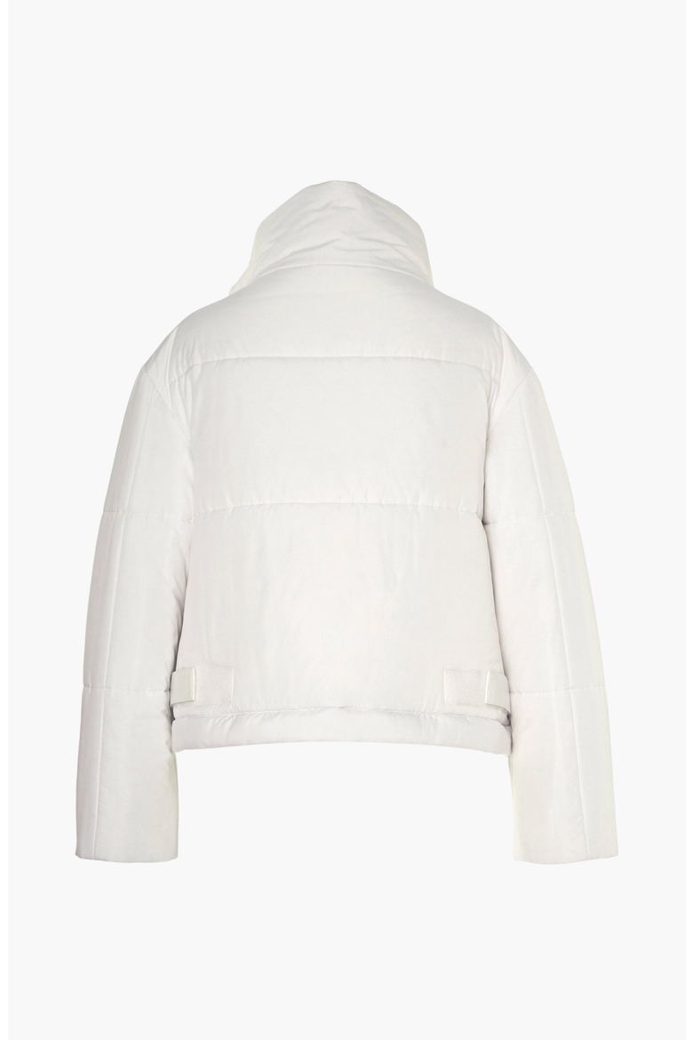 Reversible Cropped Down Coat, Alternate, color, Winter White / Yellow