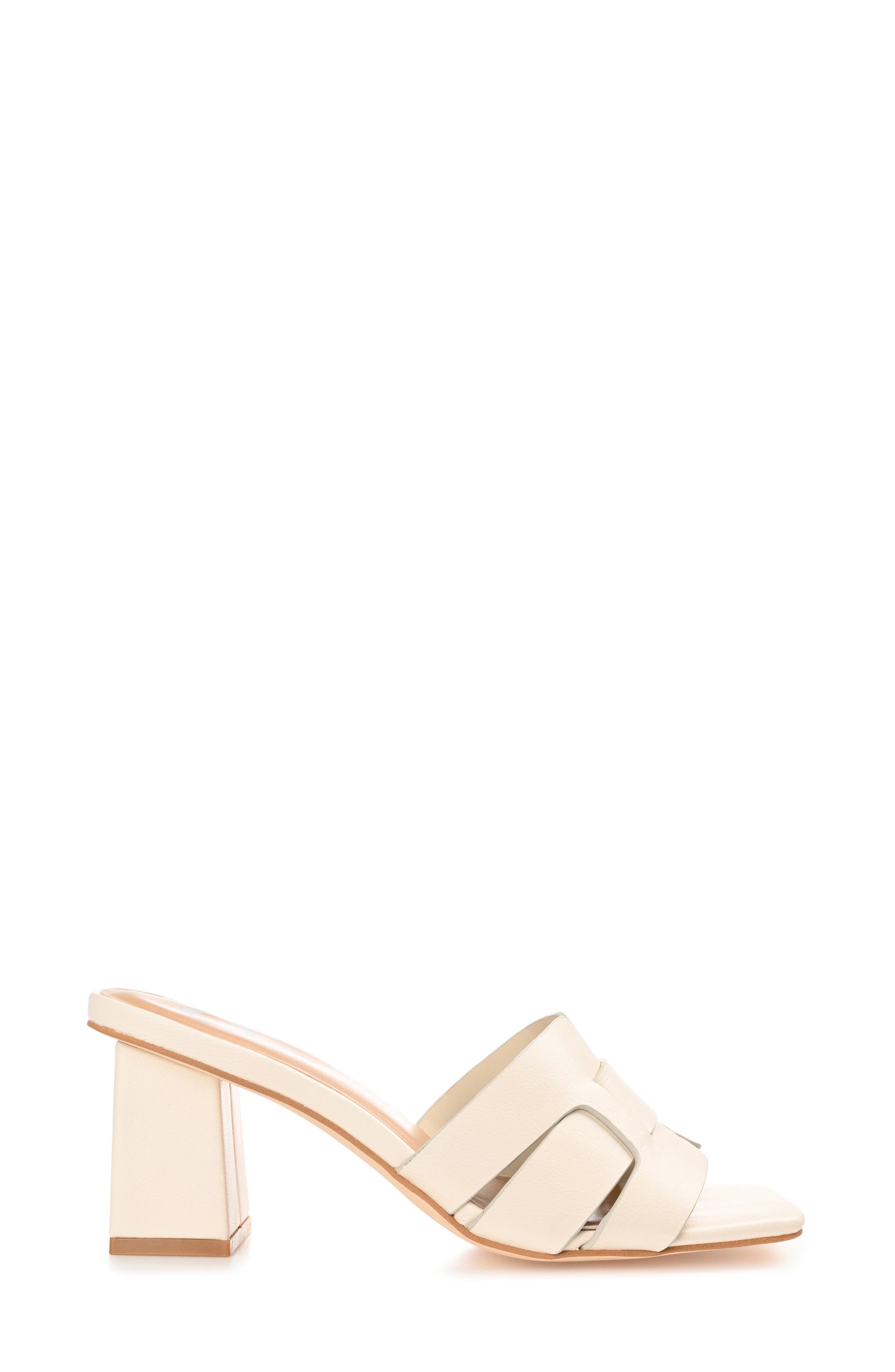 Journee Collection Renatta Mule Sandal, Alternate, color, Off White