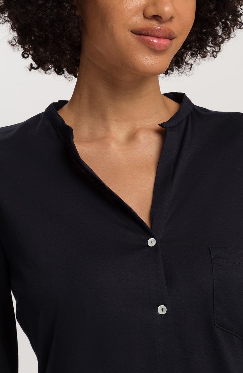 Hanro Cotton Deluxe Pajamas, Alternate, color, Black