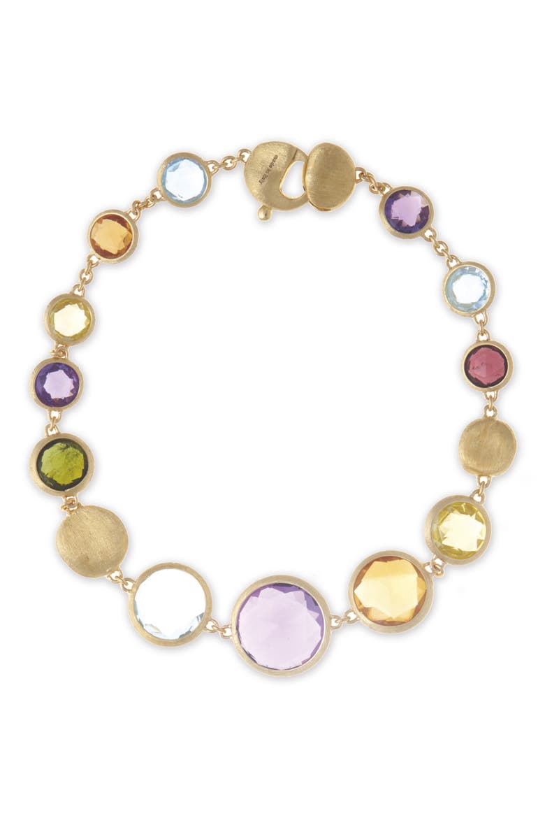 Jaipur Color Graduated Gemstone Bracelet, Main, color, GOLD/ MIXED STONE/ DIAMOND