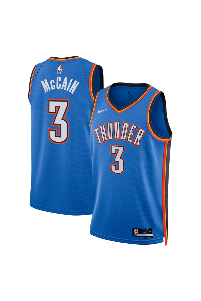 Unisex Nike Jared McCain Blue Oklahoma City Thunder Swingman Jersey - Icon Edition, Main, color, Blue