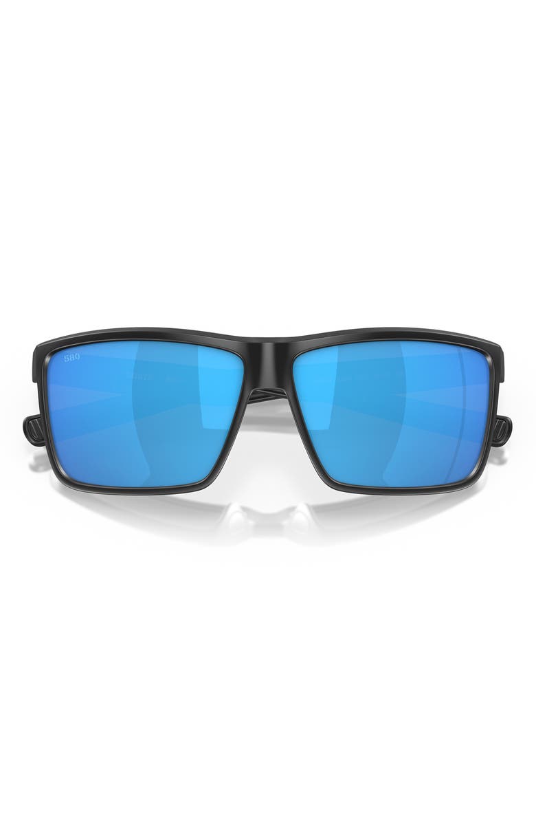 Costa Del Mar Rinconcito 60mm Polarized Rectangular Sunglasses, Alternate, color, Blue Grad