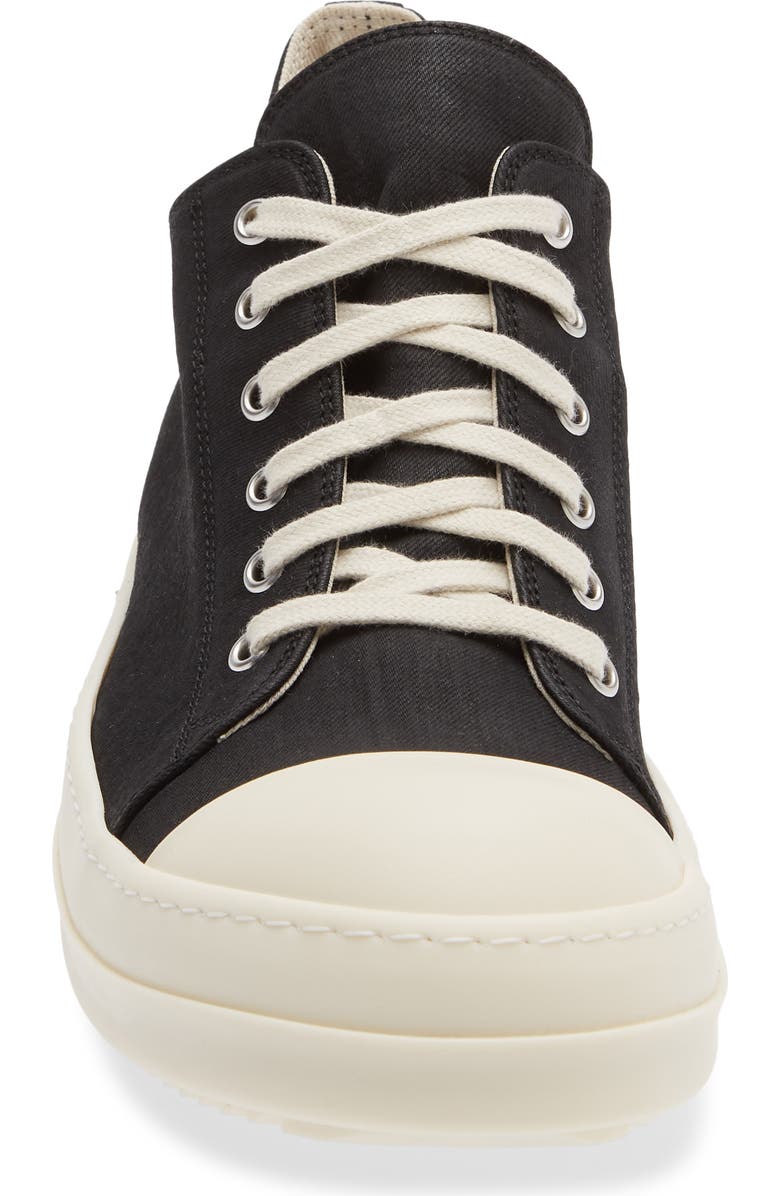 Rick Owens DRKSHDW Low Top Sneaker, Alternate, color, Black/ Milk/ Milk