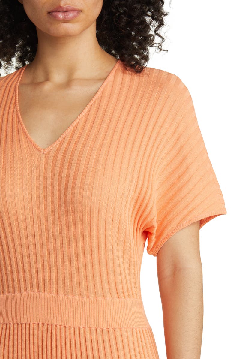 Misook Rib Knit A-Line Dress, Alternate, color, 