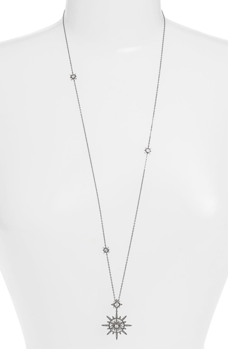 Nadri 'Liberty' Cubic Zirconia Long Pendant Necklace, Main, color, 