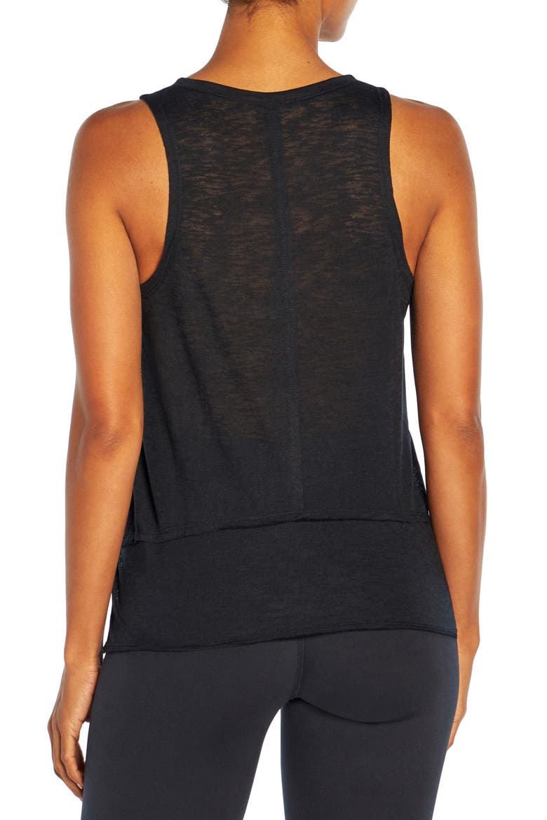 Scoop Neck Activewear Tank, Alternate, color, BLACK