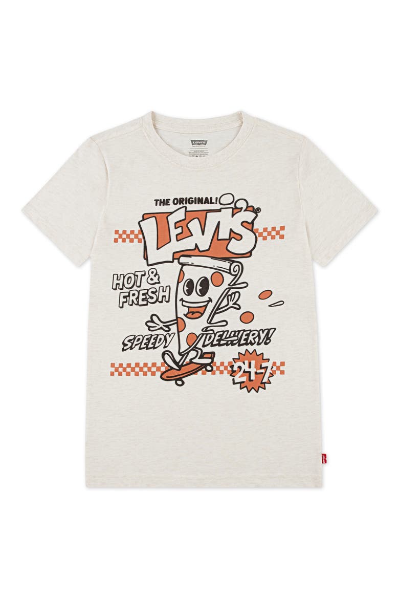Kids' Speedy Pizza Graphic T-Shirt, Main, color, OATMEAL HEATHER