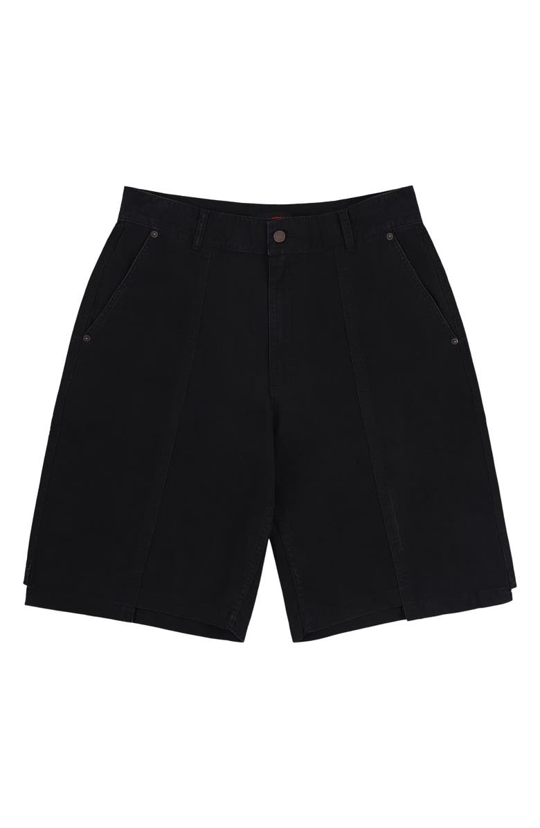PLEASURES Clash Works Cotton Shorts, Main, color, Black