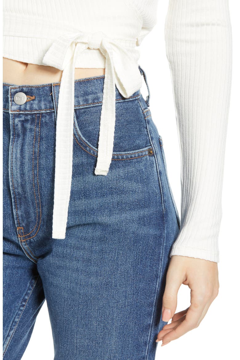 Petalo Wrap Crop Top, Alternate, color, IVORY