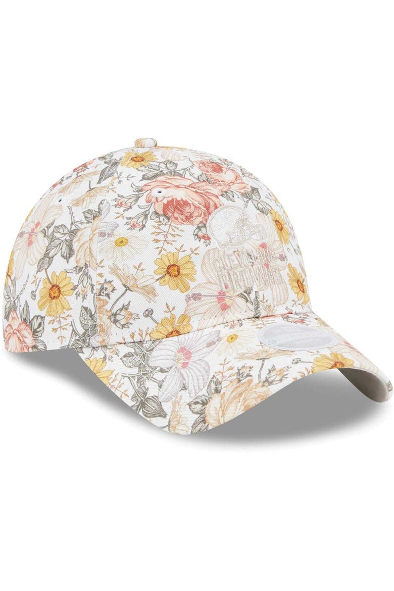 Women's New Era Cream Cleveland Browns Bloom 9TWENTY Adjustable Hat, Alternate, color, Cream