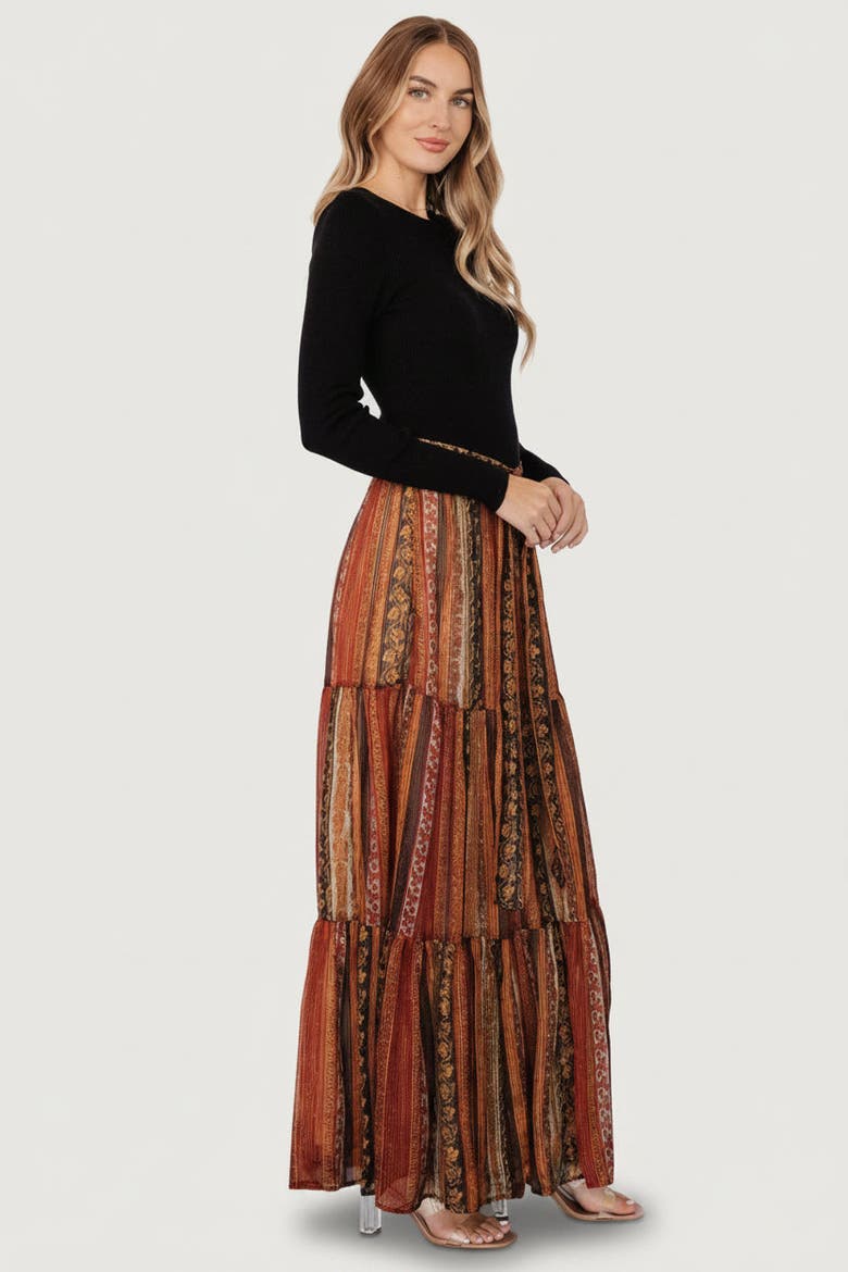 Emryn Sweater Dress, Alternate, color, Black + Multi Print