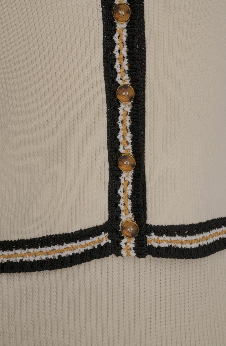 Donna Karan New York Ribbed Dress & Sweater Set, Alternate, color, Cream/ Beach Sand