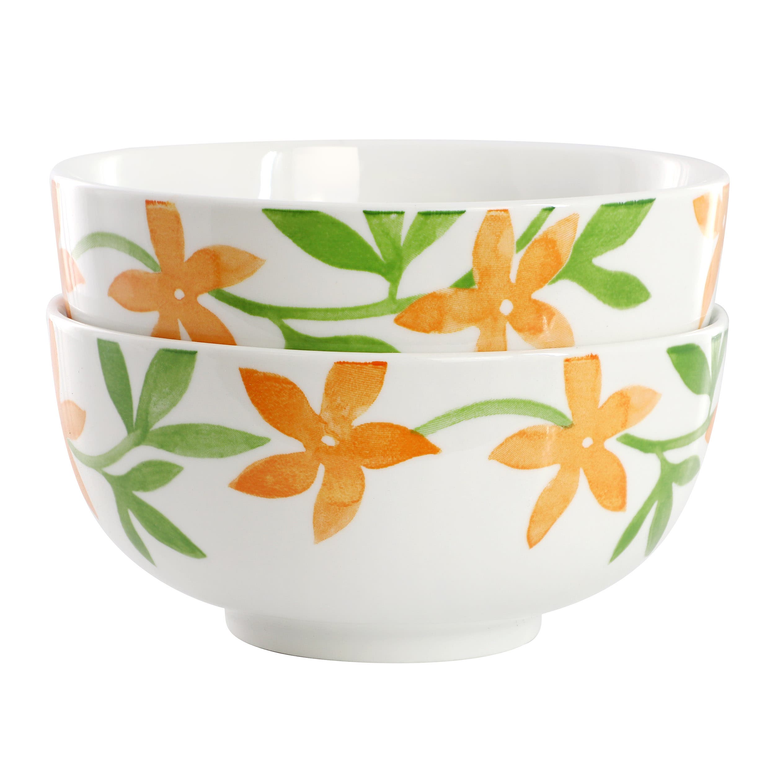 Gibson Home 2 Piece Fine Ceramic Cereal Bowl Set In Multi