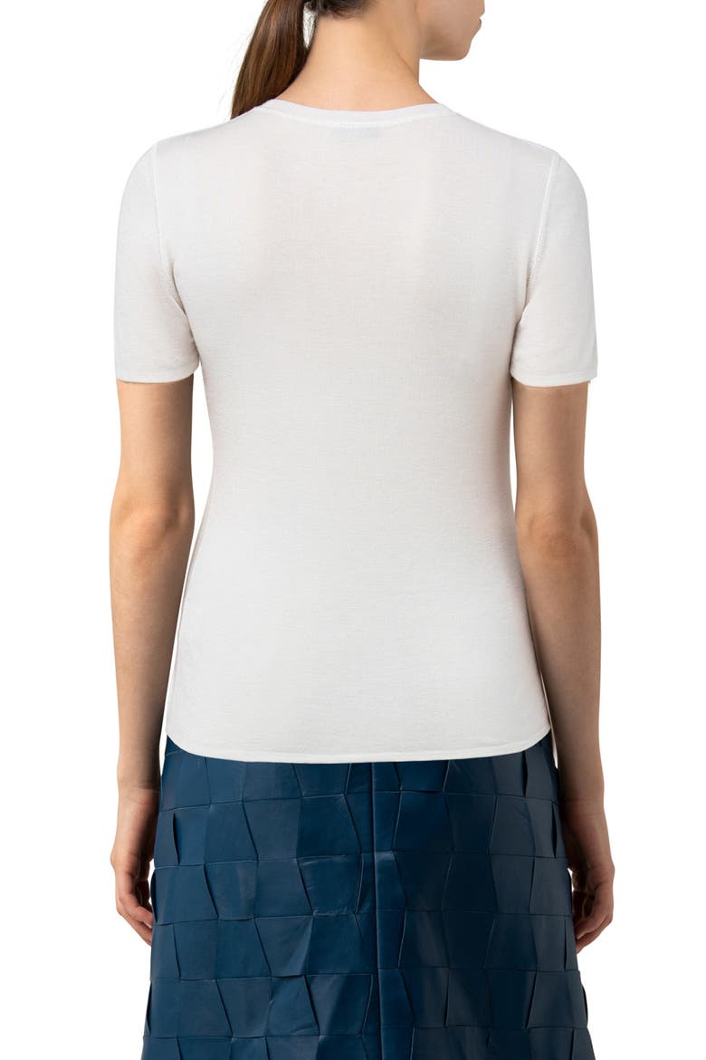 Cashmere & Silk T-Shirt, Alternate, color, ECRU