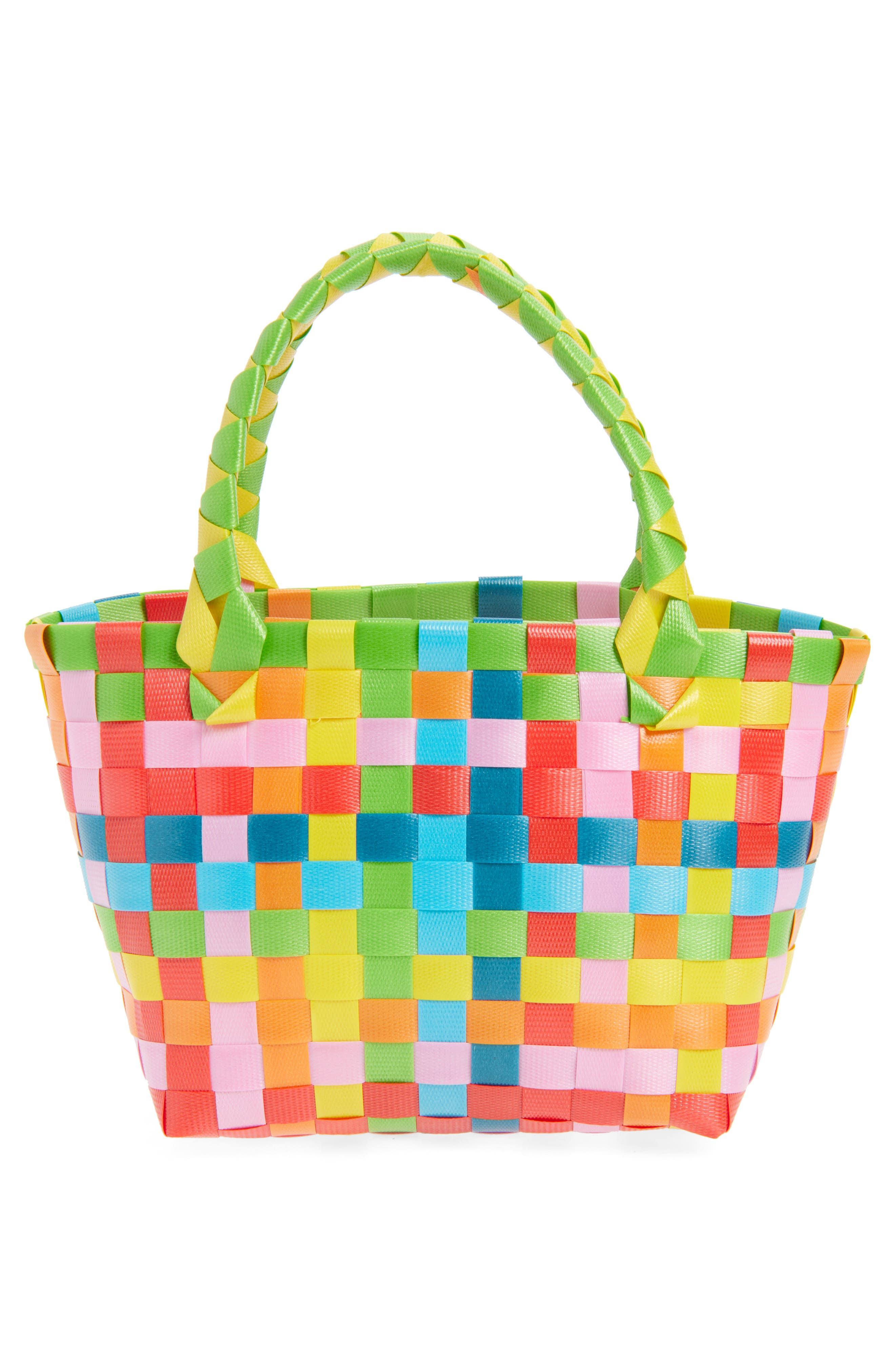 Ruby & Ry Kids' Rainbow Straw Bag, Alternate, color, Green Multi