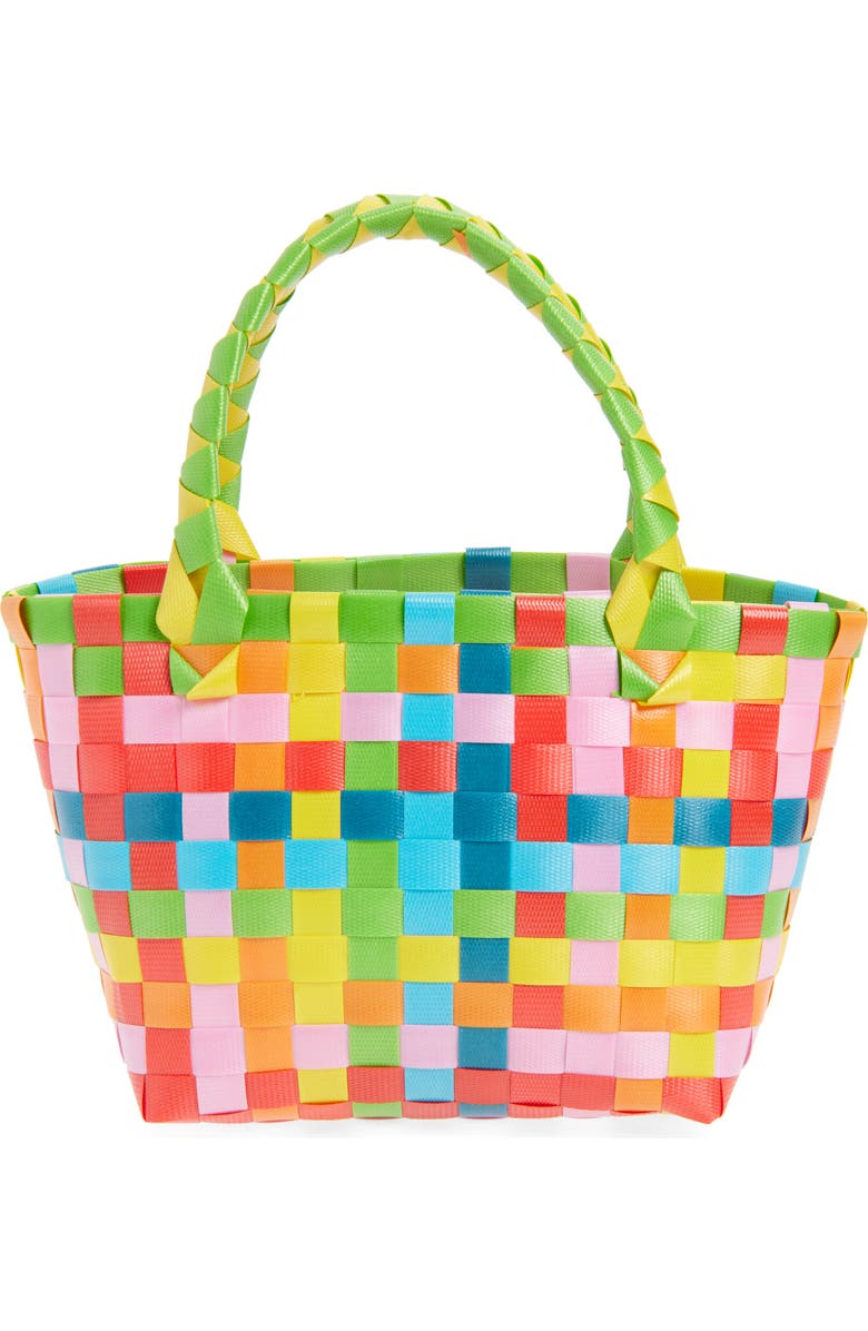 Ruby & Ry Kids' Rainbow Straw Bag, Alternate, color, Green Multi