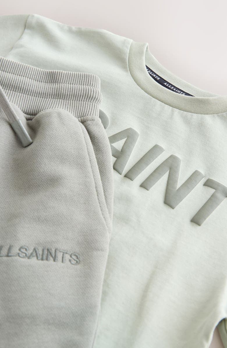 smALLSAINTS by ALLSAINTS Kids' Biggie Oversized Cotton Graphic T-Shirt & Shorts Set, Alternate, color, Green