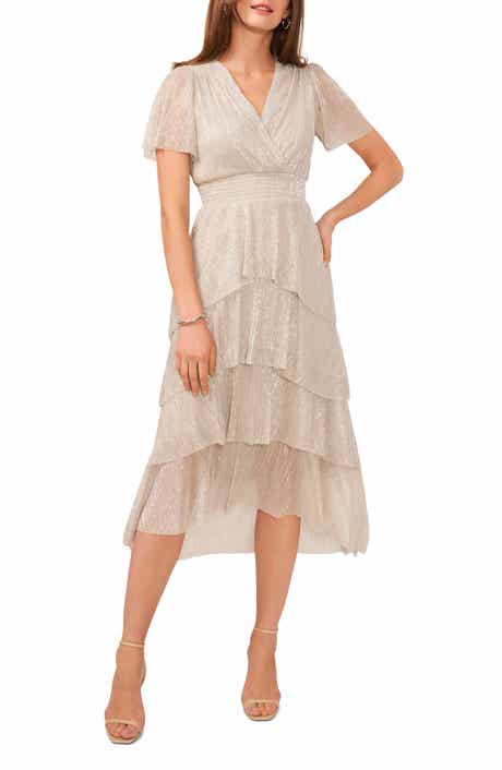 Vince Camuto Ruffled Tiered Midi Dress