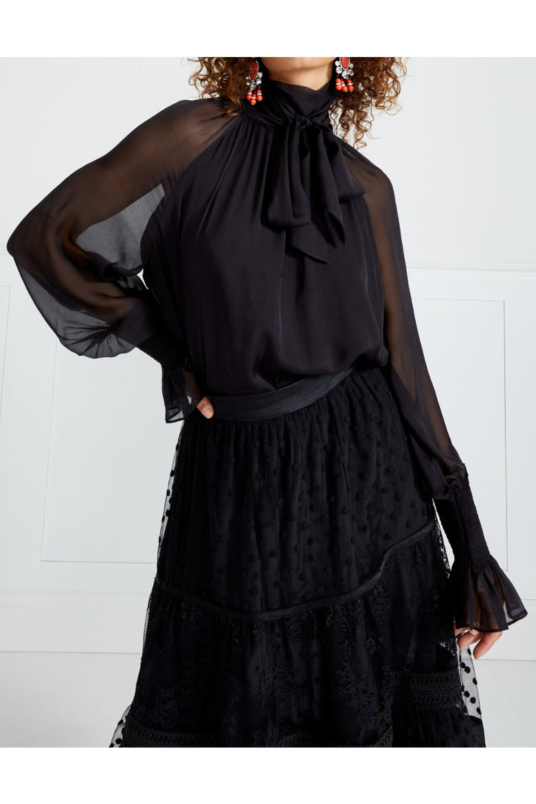 Quintette Blouse, Alternate, color, Black