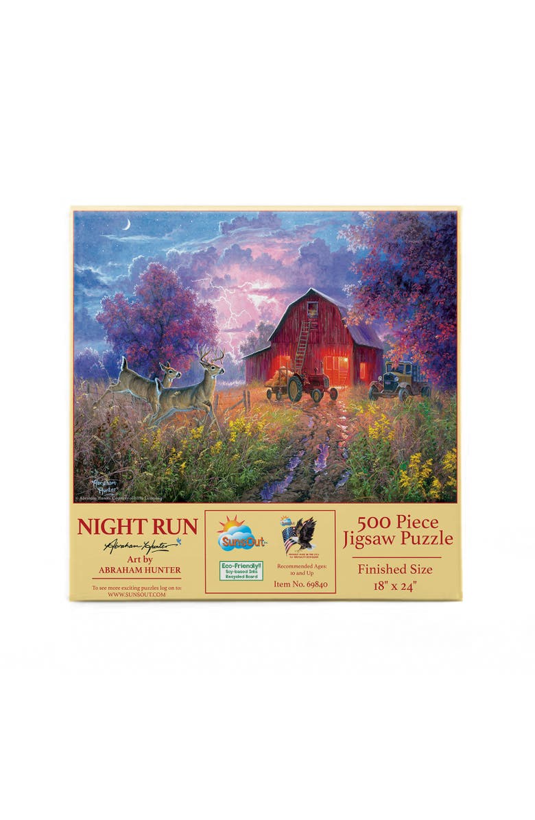 Sunsout Night Run 500 piece Jigsaw Puzzle for Adults, Alternate, color, Multicolor