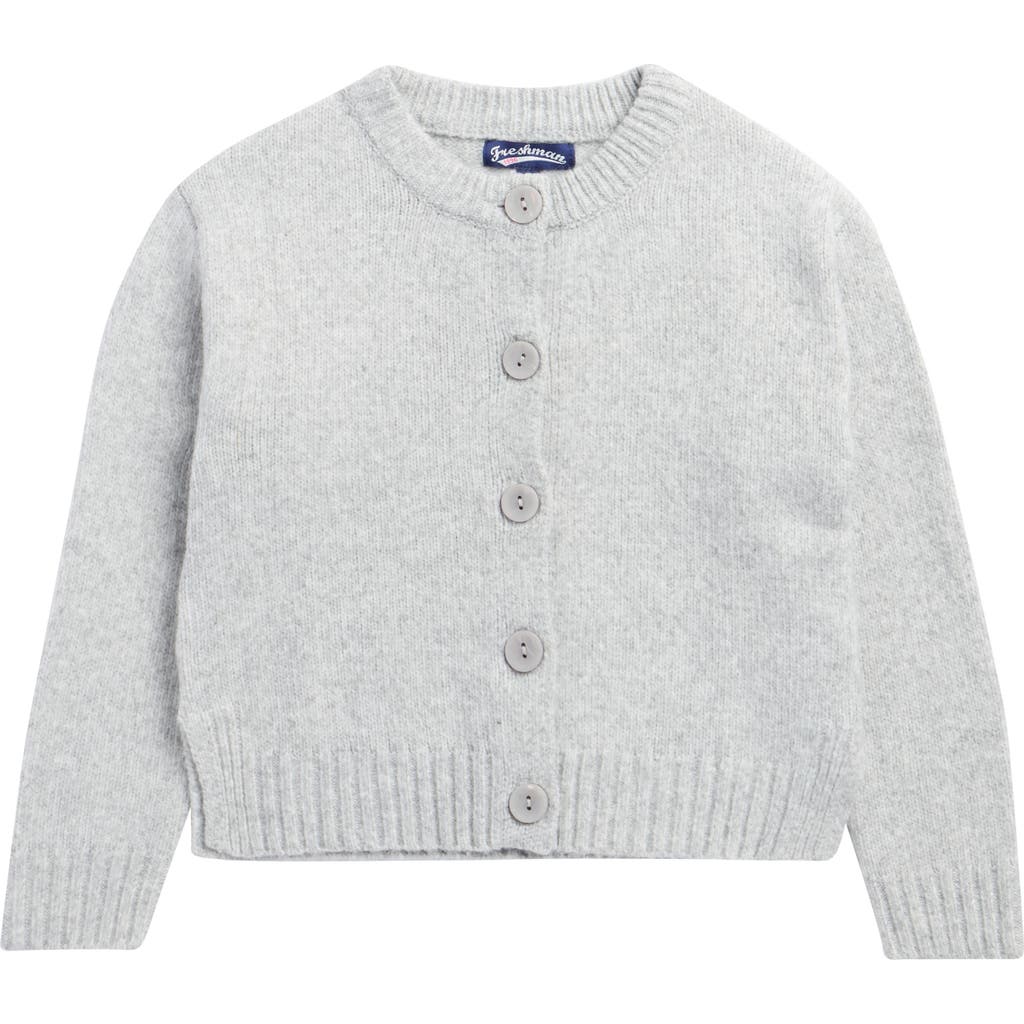 Freshman Kids' Crewneck Cardigan In Gray