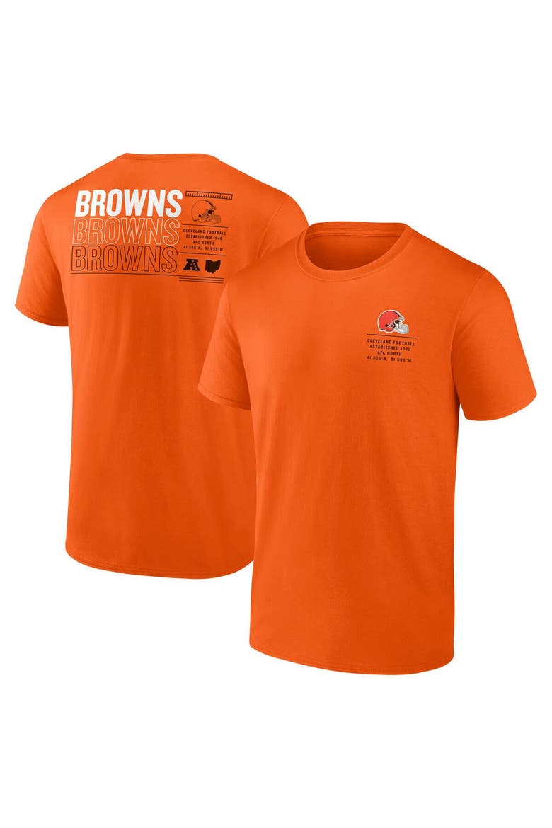 Men's Fanatics Orange Cleveland Browns Repeat Stats T-Shirt, Main, color, Orange