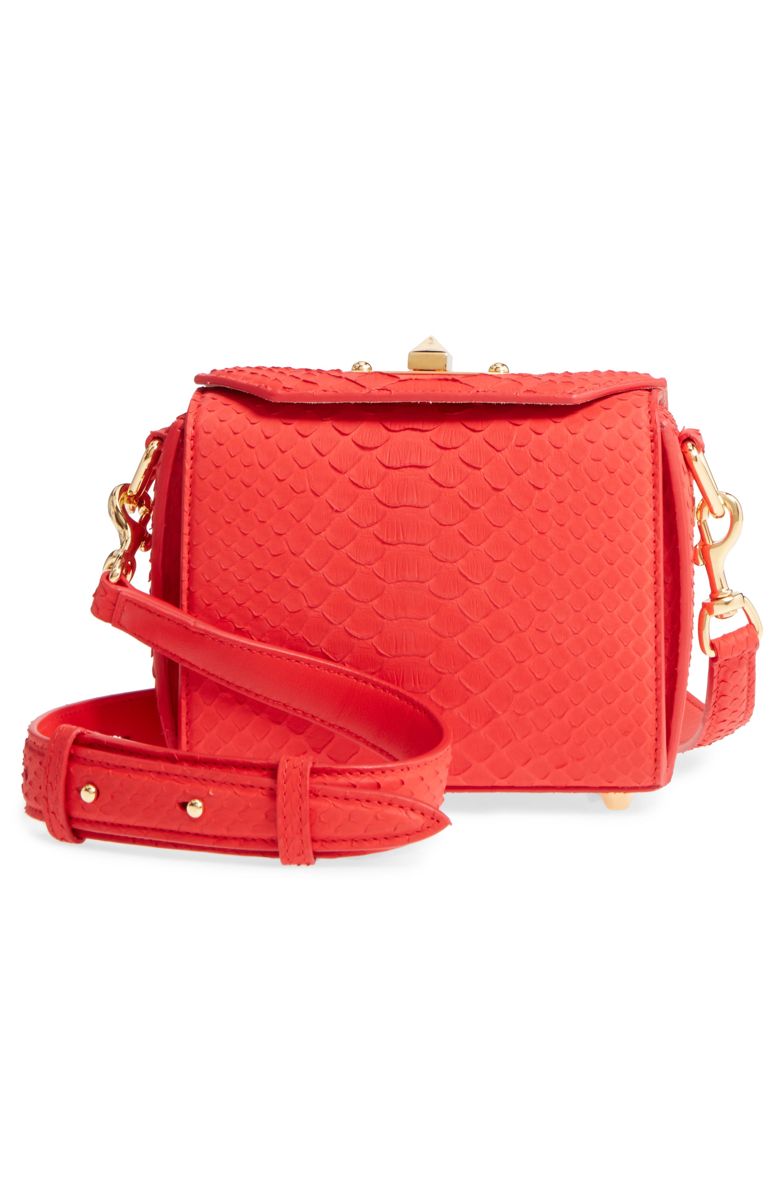 McQueen Alexander McQueen Box Bag 16 Genuine Python Shoulder Bag, Alternate, color, 