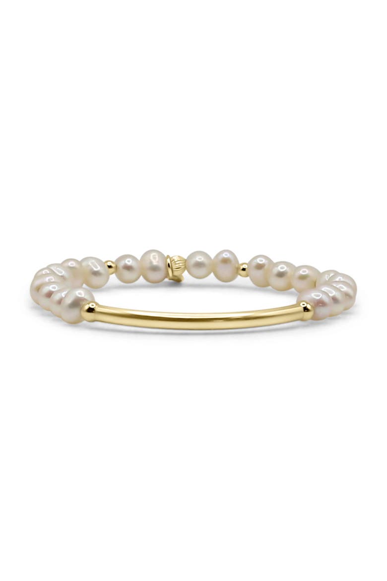 Della Gold Filled Pearl Bracelet, Main, color, White