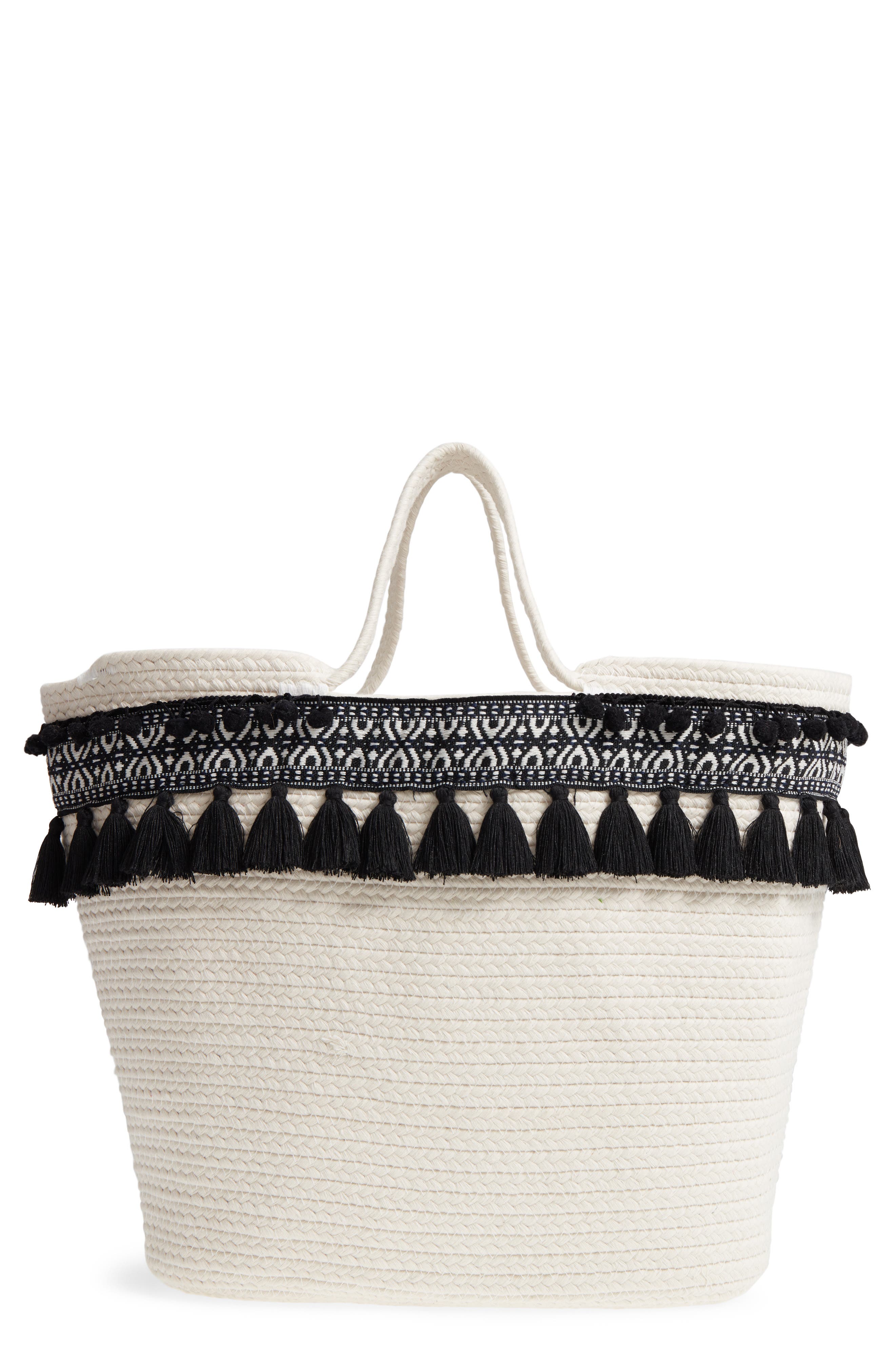 Shiraleah Caicos Woven Tote, Main, color, 