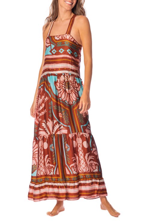 Garden Engraving Adelina Cover-Up Dress
