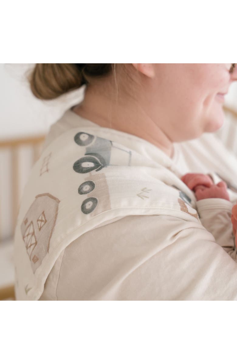 CRANE BABY Tractor Assorted 3-Pack Cotton Muslin Burp Cloths, Alternate, color, Beige