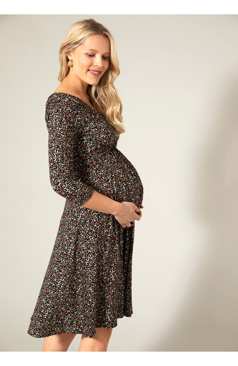 Tiffany Rose Maternity Willow Maternity Dress, Alternate, color, Cocoa Orange