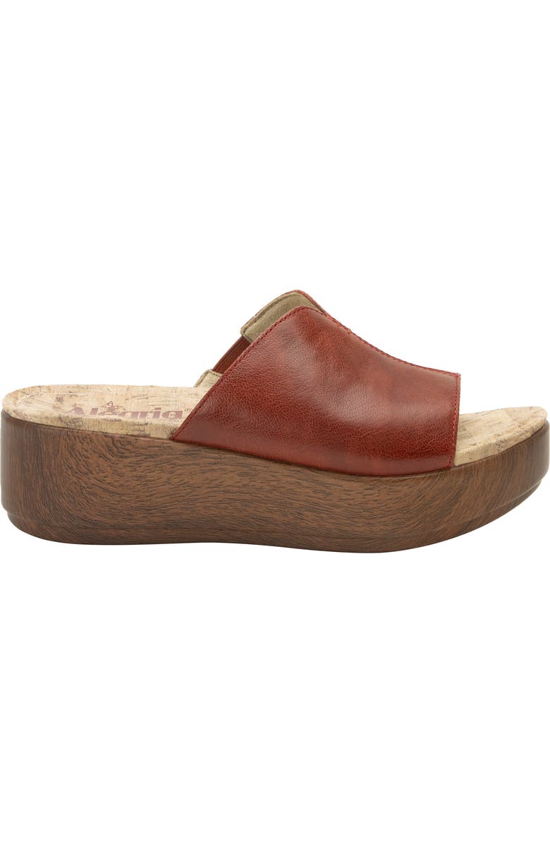 Alegria by PG Lite Triniti Platform Wedge Slide Sandal, Alternate, color, Garnet