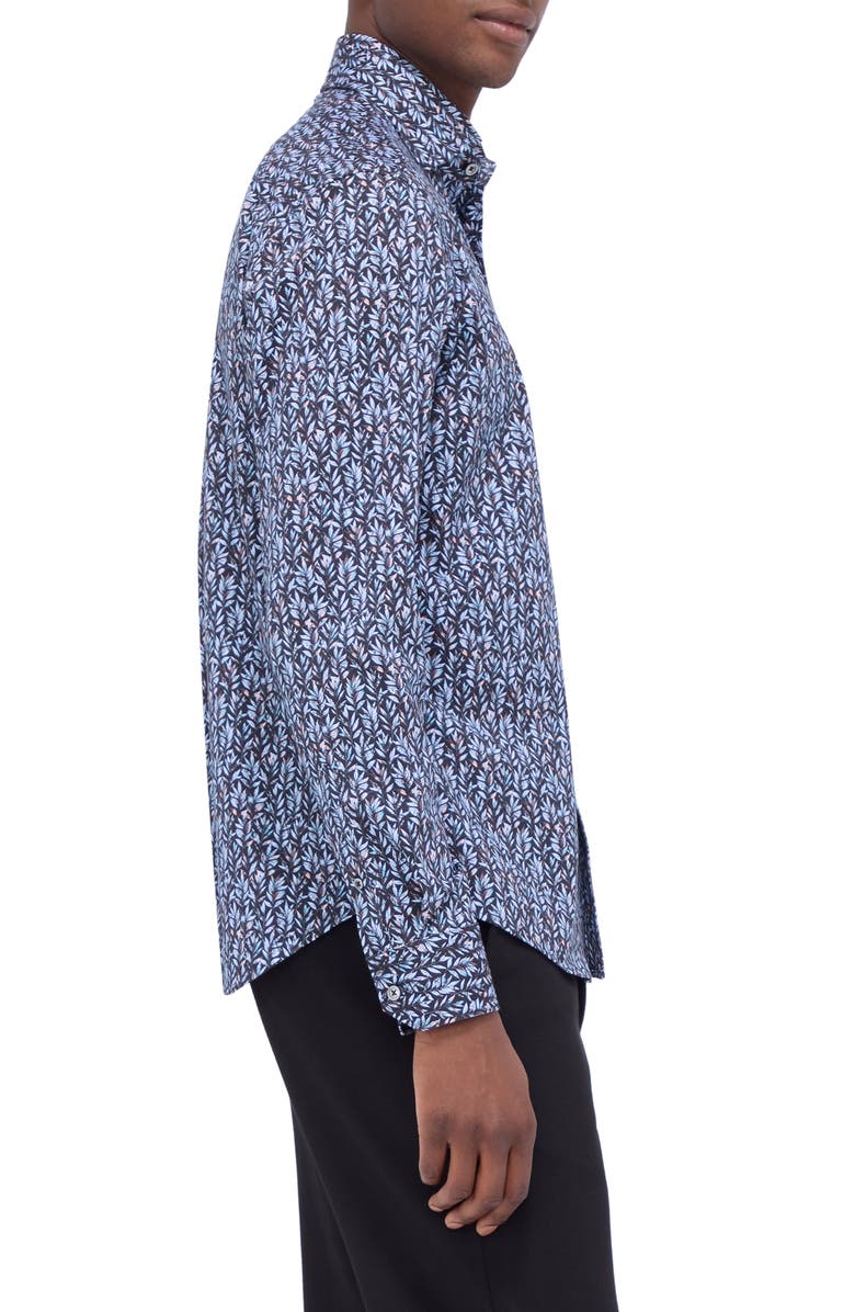 Bugatchi Devon OoohCotton<sup>®</sup> Button-Up Shirt, Alternate, color, Black