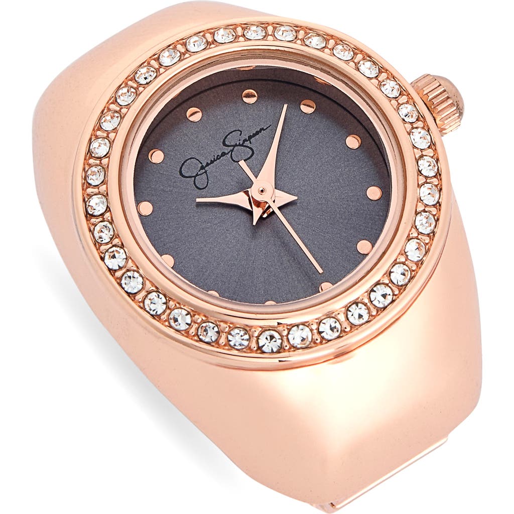 Jessica Simpson Glitter Ring Watch in Rose at Nordstrom Rack