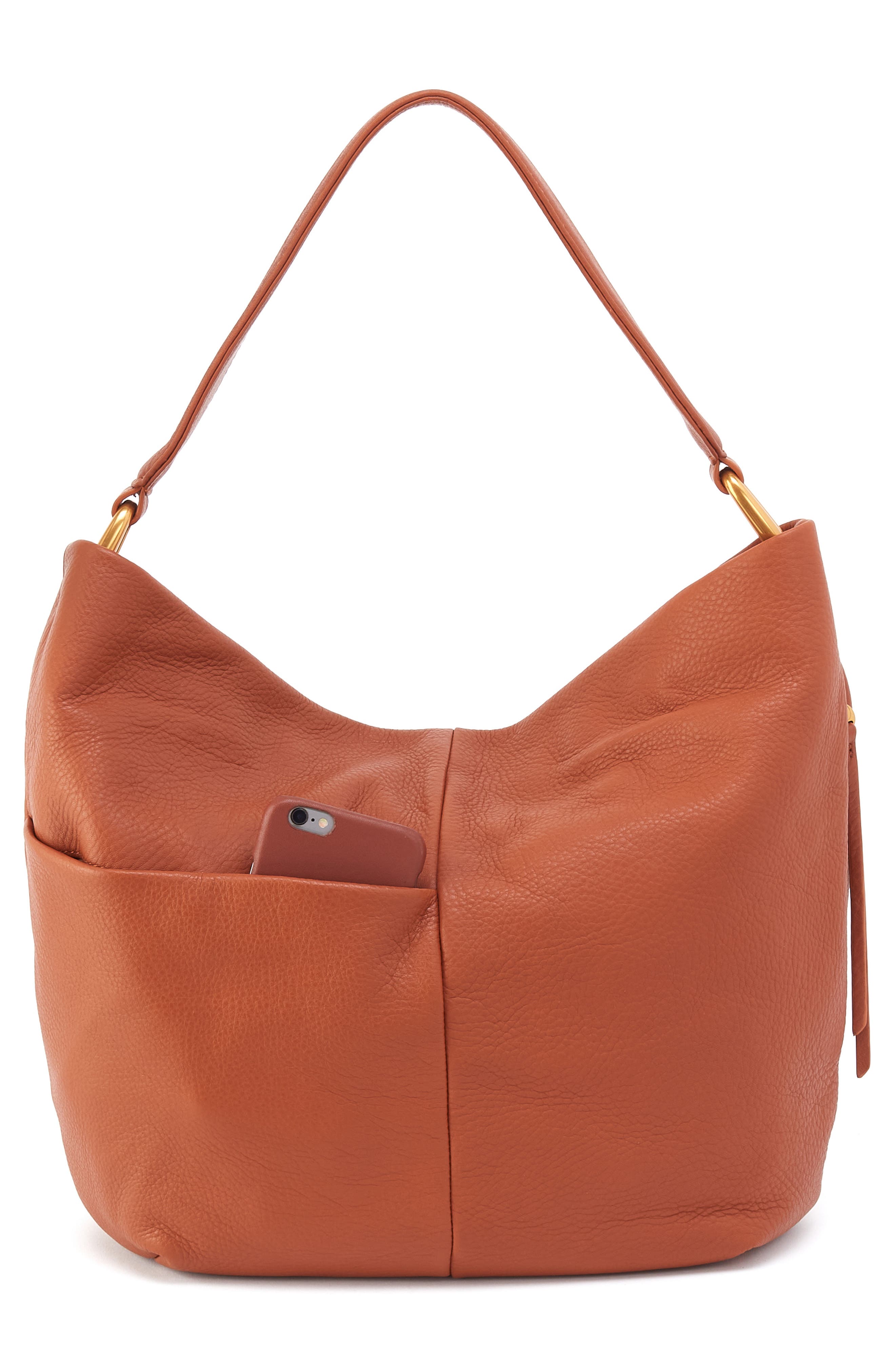 HOBO Harley Leather Hobo Bag, Alternate, color, Warm Honey