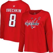 PROFILE Women's Profile Alexander Ovechkin Red Washington Capitals Plus Size Name & Number Long Sleeve T-Shirt