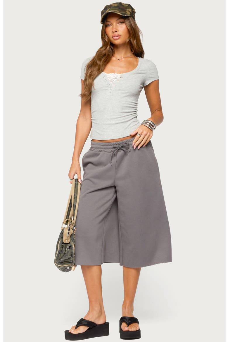 Amika Oversized Bermuda Shorts, Alternate, color, DARK-GRAY