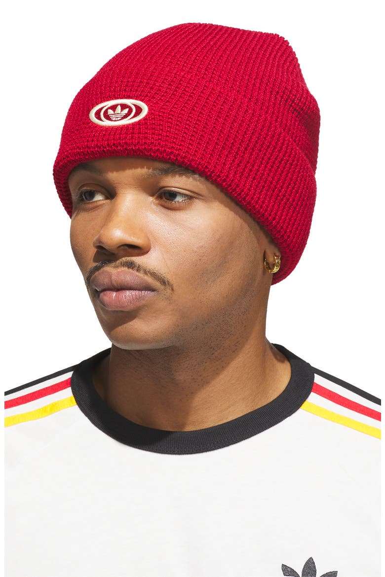 Unisex Waffle Beanie, Alternate, color, TEAM VICTORY RED/ VANILLA