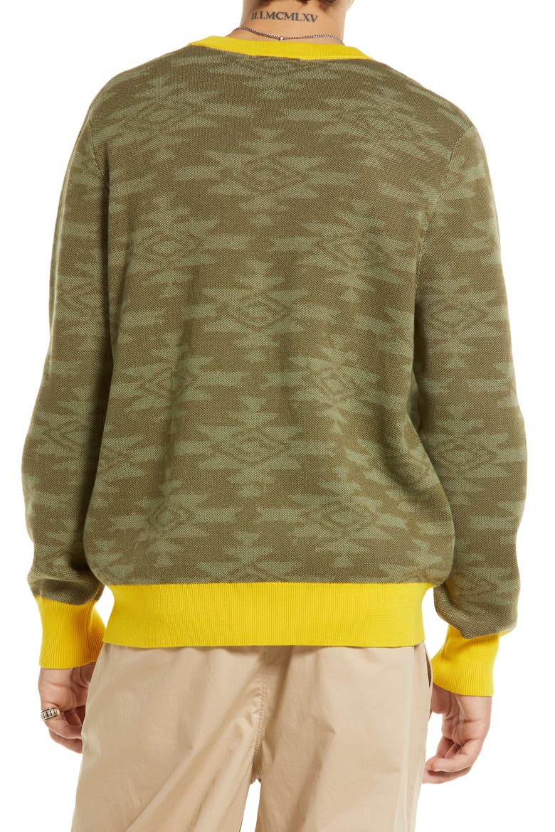 Fashion Cardigan Sweater, Alternate, color, OLIVE HEATHER PATTERN