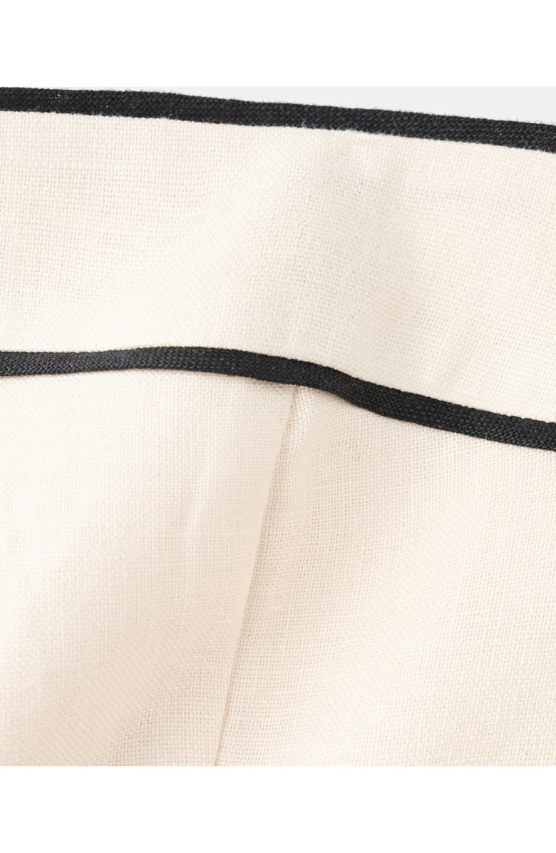 MANGO Mono Corso Strapless Linen Jumpsuit, Alternate, color, Ecru