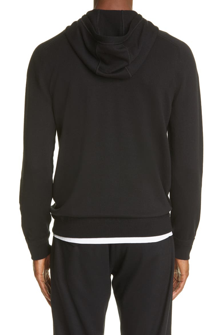 Cotton & Cashmere Hoodie, Alternate, color, BLACK