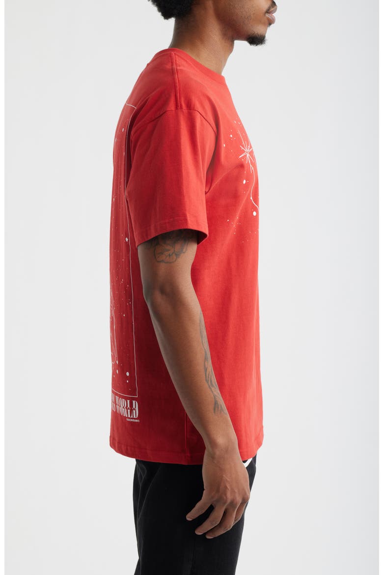 Star Gazing Cotton Graphic T-Shirt, Alternate, color, POMPEIAN RED
