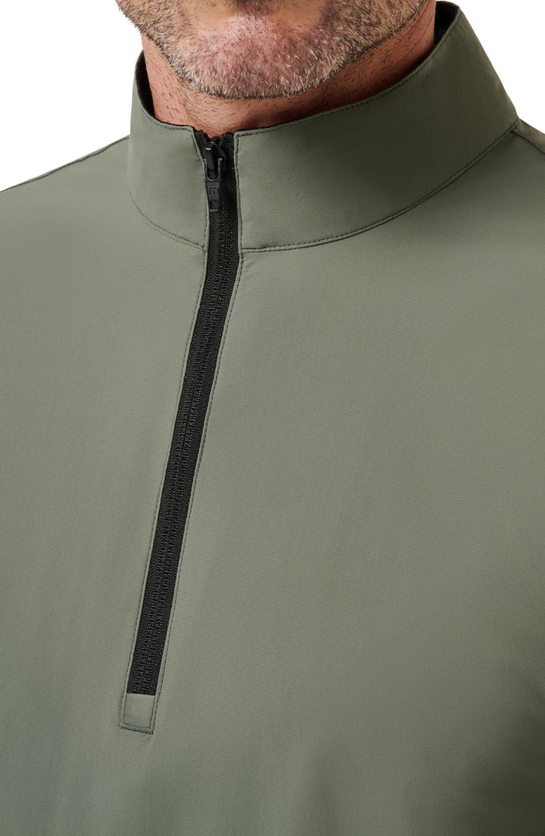TravisMathew Tour Quarter Zip Pullover, Alternate, color, Dark Olive