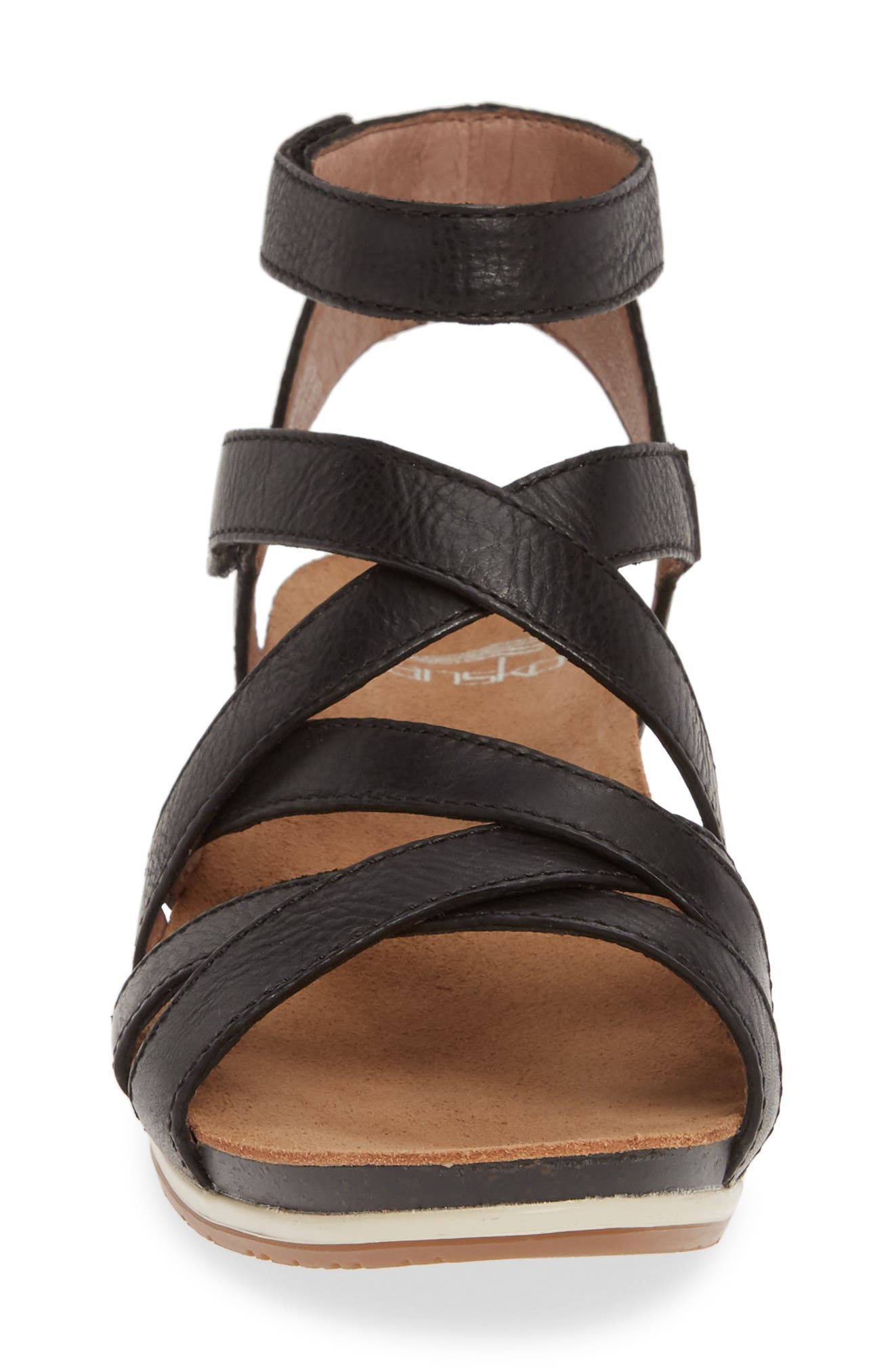 Veruca Sandal, Alternate, color, BLACK LEATHER