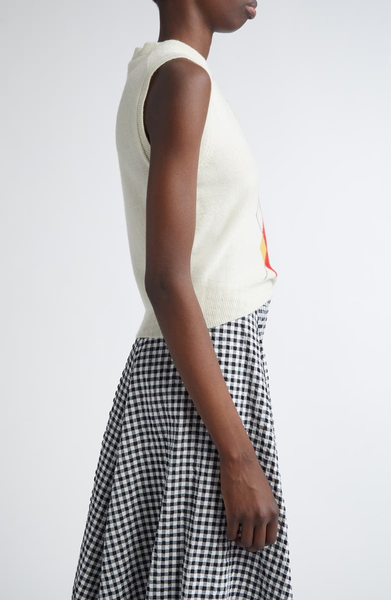 Marni Argyle Sleeveless Wool Sweater, Alternate, color,
