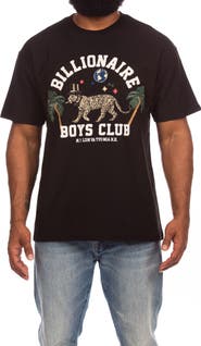 Billionaire Boys Club Leopard Embroidered Appliqué Cotton T-Shirt