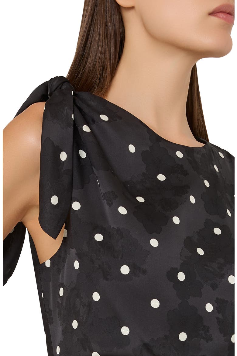 Karina Printed Midi Dress, Alternate, color, BLACK/ WHITE